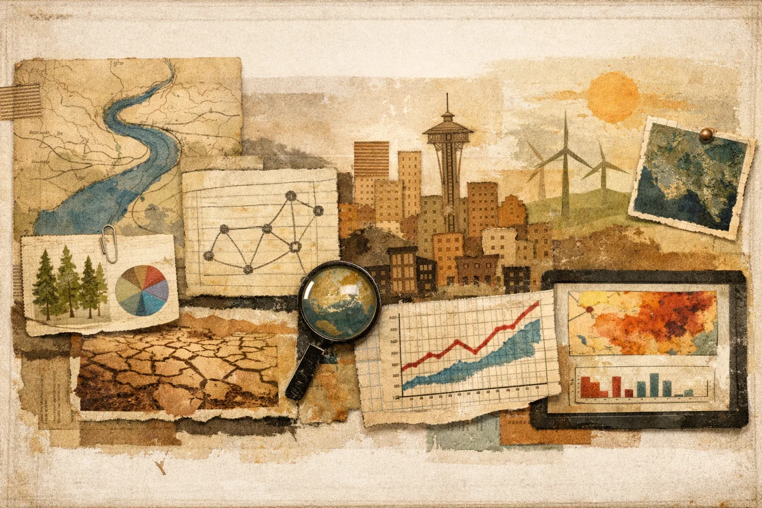 Shared data tools connecting water forests cities and climate change across communities